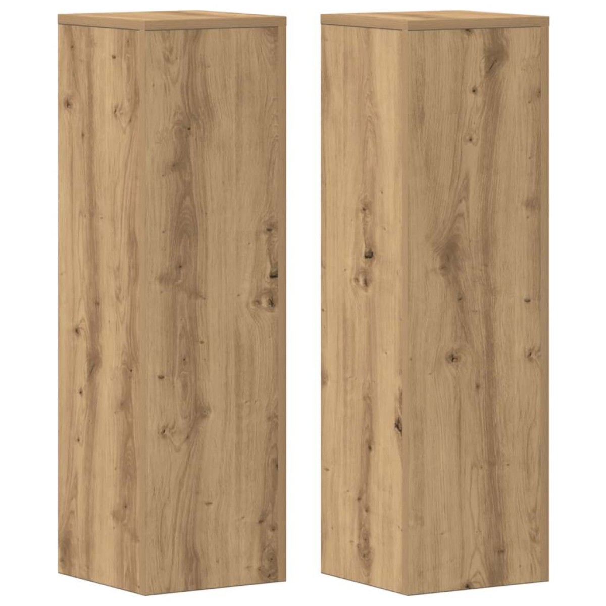 vidaXL Βάσεις Φυτών 2 τεμ. Αρτισιανή Δρυς 25x25x80 εκ. Επεξ. Ξύλο