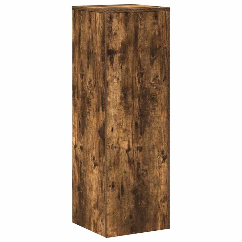 vidaXL Βάσεις Φυτών Καπνιστή Δρυς 33x33x100εκ Επεξεργασμένο Ξύλο