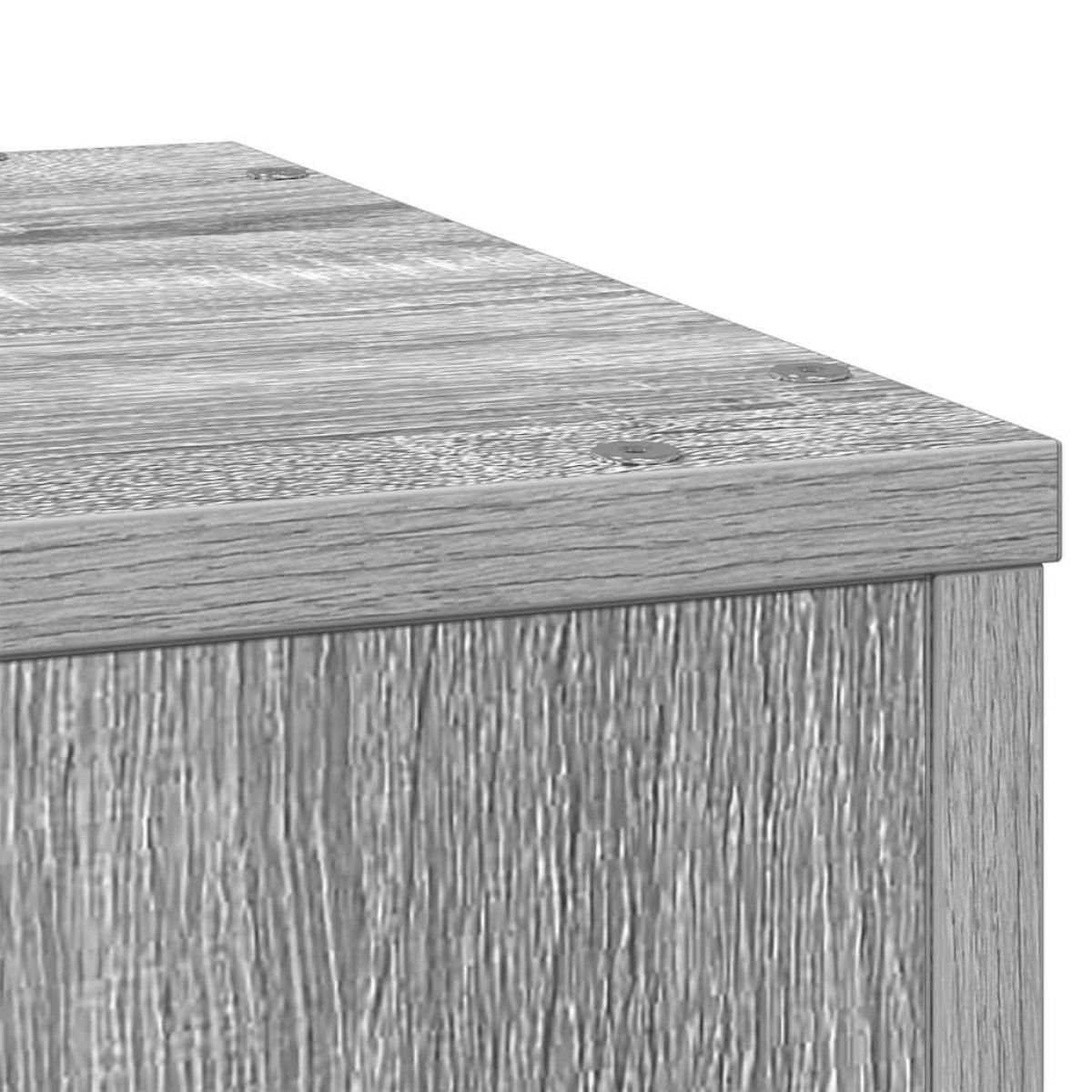 vidaXL Βάσεις Φυτών Γκρι Sonoma 33x33x100εκ. Επεξεργασμένο Ξύλο