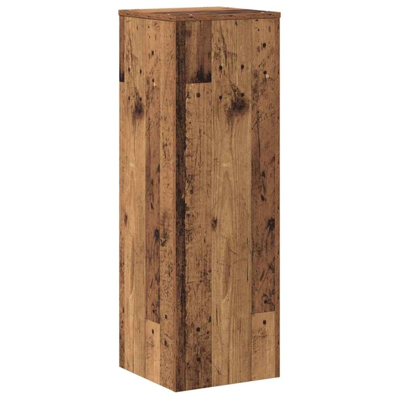 vidaXL Βάσεις Φυτών Όψη Παλαιού Ξύλου 33x33x100 εκ. Επεξ. Ξύλο