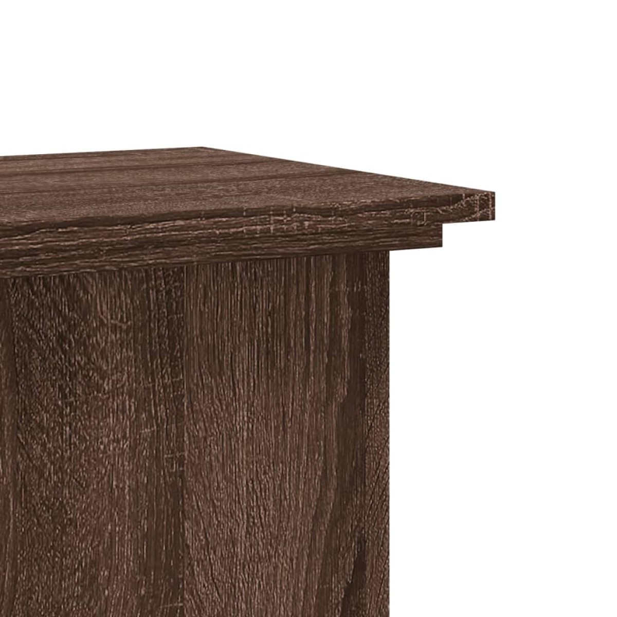 vidaXL Βάσεις Φυτών Καφέ Δρυς 33x33x60 εκ. Επεξεργασμένο Ξύλο