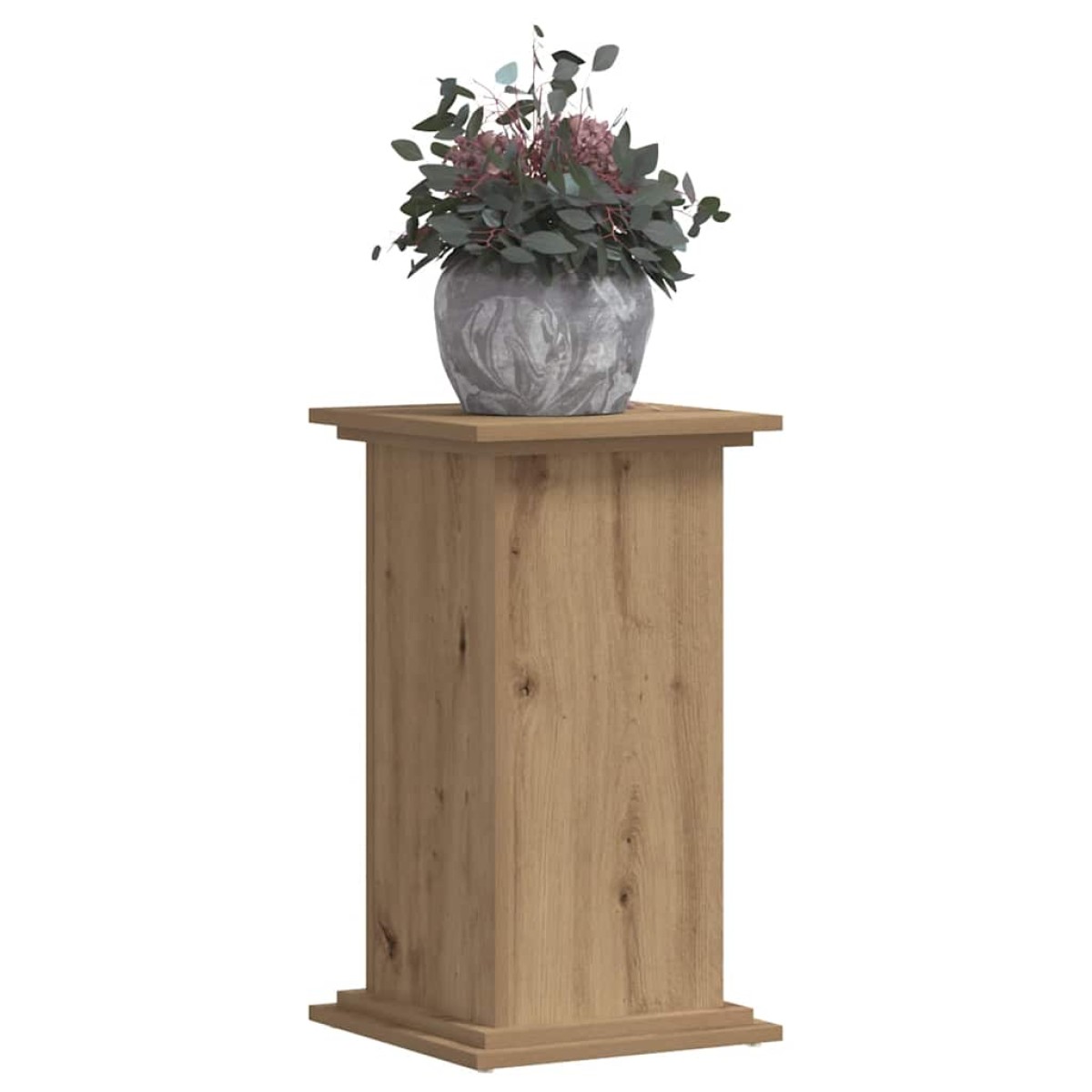 vidaXL Βάσεις Φυτών Αρτισιανή Δρυς 33x33x60 εκ. Επεξ. Ξύλο