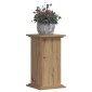 vidaXL Βάσεις Φυτών Αρτισιανή Δρυς 33x33x60 εκ. Επεξ. Ξύλο