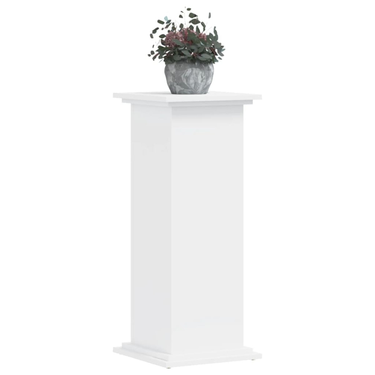 vidaXL Βάση Γλάστρας Λευκές 33x33x80 εκ. από Επεξεργασμένο Ξύλο