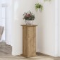 vidaXL Βάσεις Φυτών Αρτισιανή Δρυς 33x33x80 εκ. Επεξ. Ξύλο