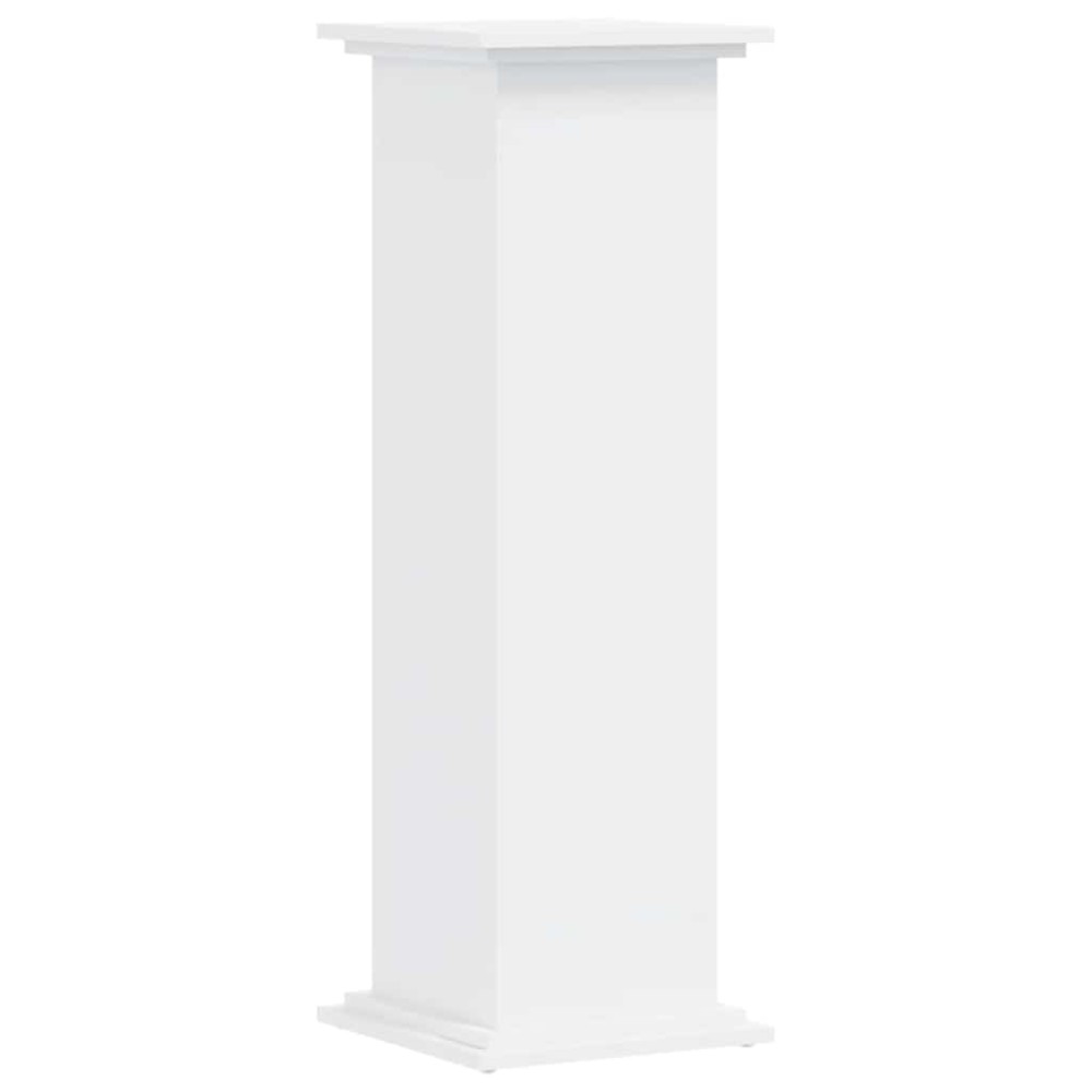 vidaXL Βάση Γλάστρας Λευκό 33x33x100 εκ. από Επεξεργασμένο Ξύλο