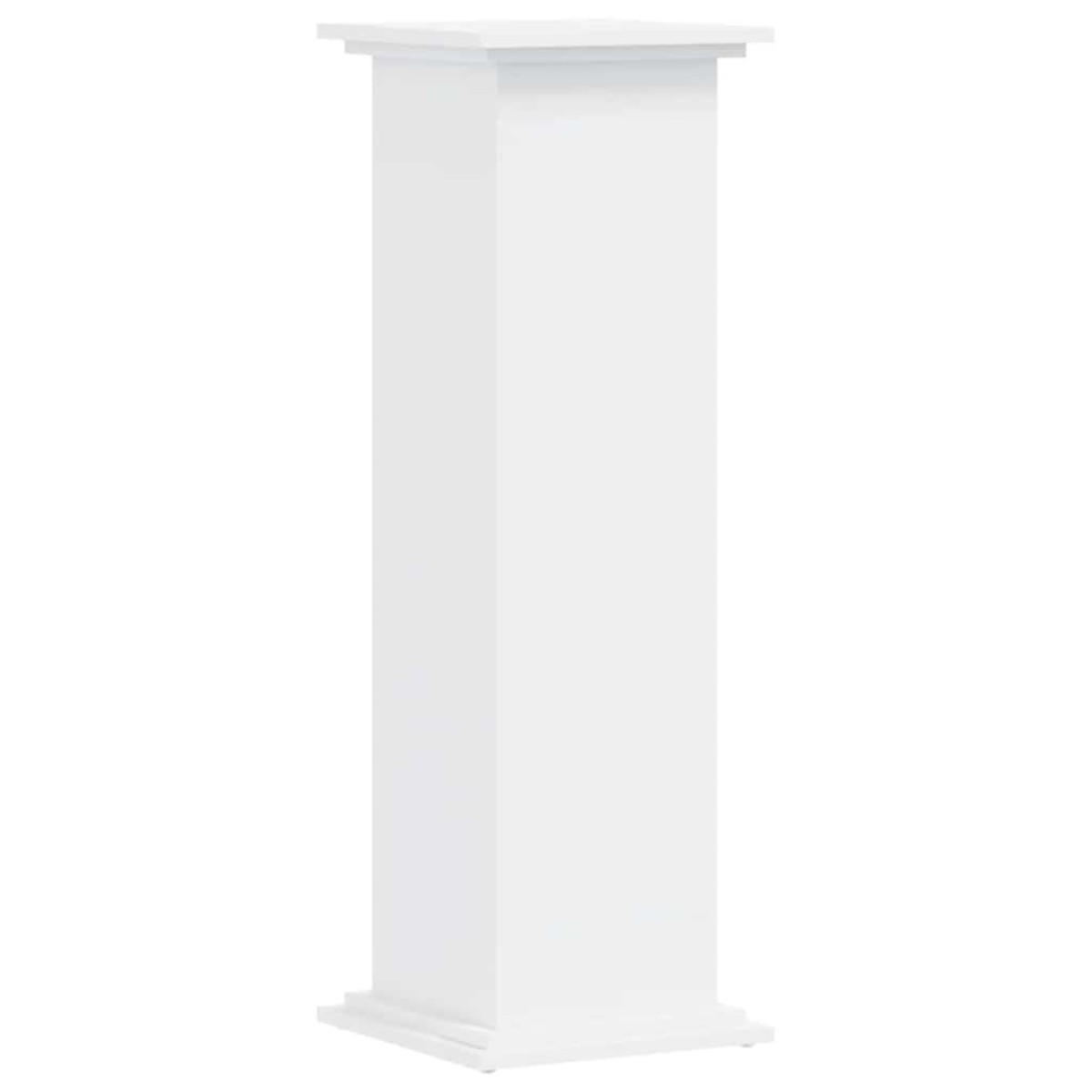 vidaXL Βάση Γλάστρας Λευκό 33x33x100 εκ. από Επεξεργασμένο Ξύλο