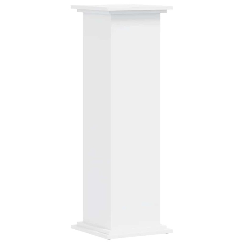 vidaXL Βάση Γλάστρας Λευκό 33x33x100 εκ. από Επεξεργασμένο Ξύλο