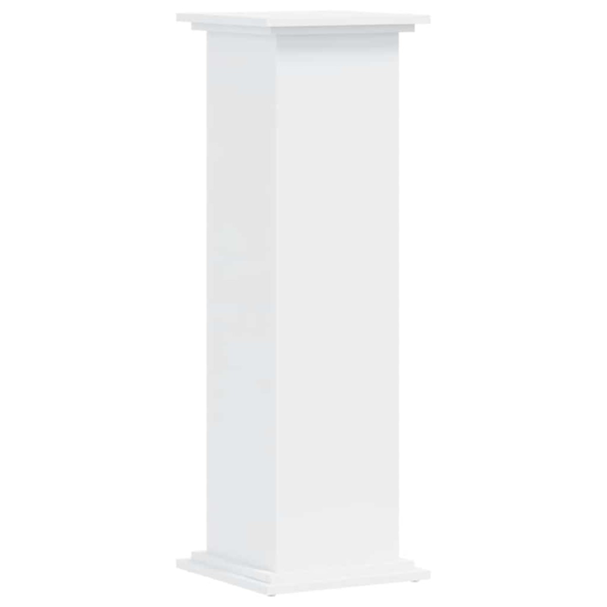 vidaXL Βάση Γλάστρας Λευκό 33x33x100 εκ. από Επεξεργασμένο Ξύλο