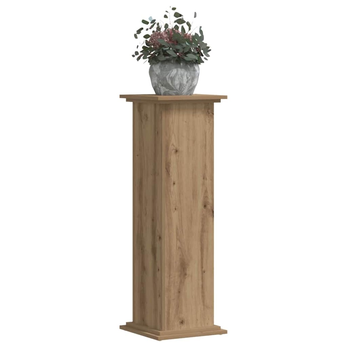 vidaXL Βάσεις Φυτών Αρτισιανή Δρυς 33x33x100 εκ. Επεξ. Ξύλο