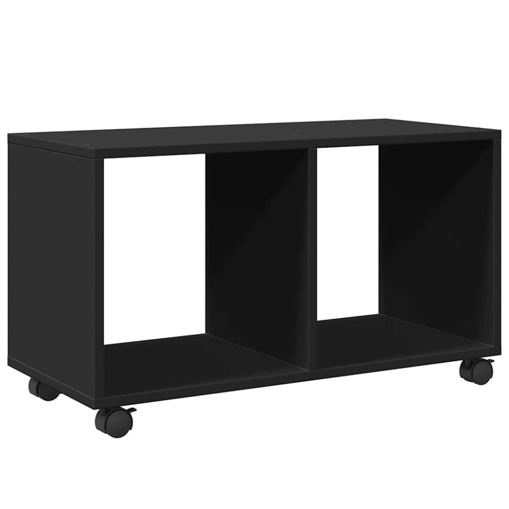 vidaXL Ντουλάπι Τροχήλατο Μαύρο 72x33x42,5 εκ. από Επεξ. Ξύλο