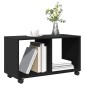 vidaXL Ντουλάπι Τροχήλατο Μαύρο 72x33x42,5 εκ. από Επεξ. Ξύλο