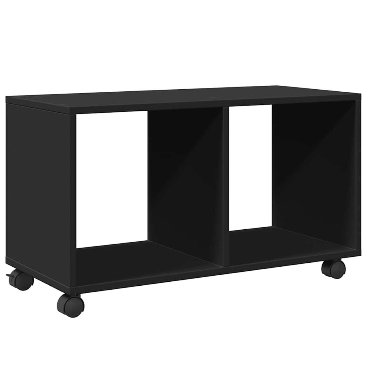 vidaXL Ντουλάπι Τροχήλατο Μαύρο 72x33x42,5 εκ. από Επεξ. Ξύλο