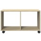 vidaXL Ντουλάπι Τροχήλατο Sonoma Δρυς 72x33x42,5 εκ. Επεξ. Ξύλο