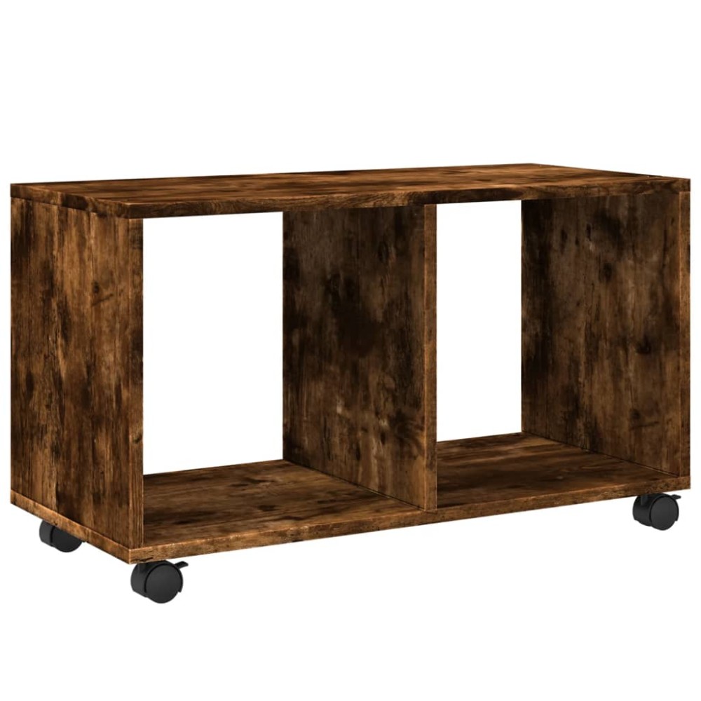 vidaXL Ντουλάπι Με Ροδάκια Καπνιστή Δρυς 72x33x42,5 εκ. Επεξ. Ξύλο