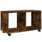 vidaXL Ντουλάπι Με Ροδάκια Καπνιστή Δρυς 72x33x42,5 εκ. Επεξ. Ξύλο