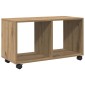 vidaXL Ντουλάπι Τροχήλατο Αρτισιανή Δρυς 72x33x42,5 εκ. Επεξ. Ξύλο