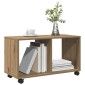 vidaXL Ντουλάπι Τροχήλατο Αρτισιανή Δρυς 72x33x42,5 εκ. Επεξ. Ξύλο