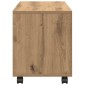 vidaXL Ντουλάπι Τροχήλατο Αρτισιανή Δρυς 72x33x42,5 εκ. Επεξ. Ξύλο