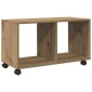 vidaXL Ντουλάπι Τροχήλατο Αρτισιανή Δρυς 72x33x42,5 εκ. Επεξ. Ξύλο