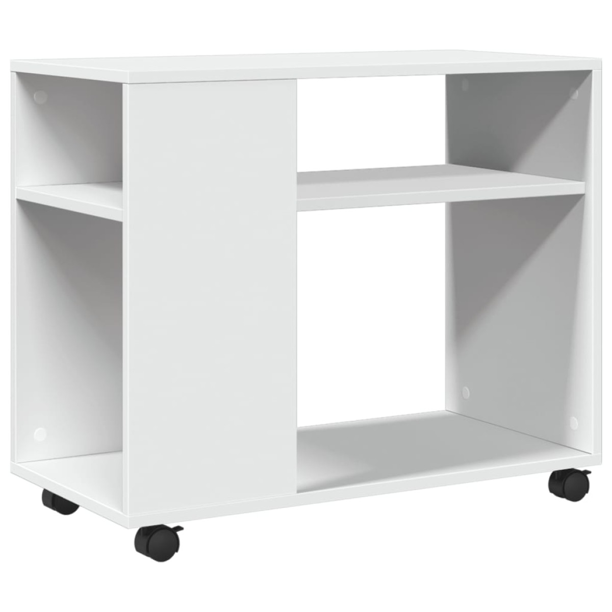 vidaXL Βοηθητικό Τραπέζι με Ρόδες Λευκό 70x35x60 εκ. Επεξεργ. Ξύλο