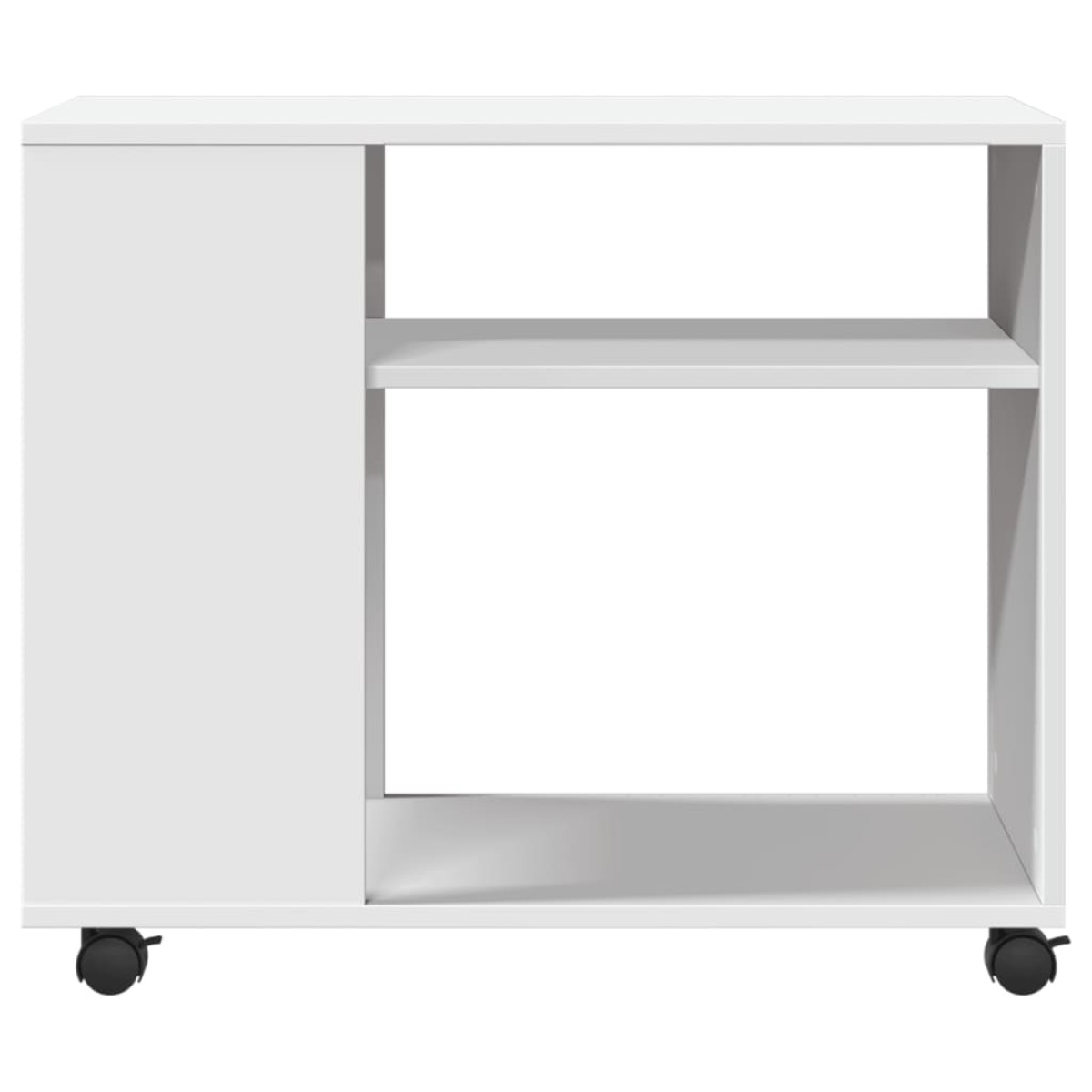 vidaXL Βοηθητικό Τραπέζι με Ρόδες Λευκό 70x35x60 εκ. Επεξεργ. Ξύλο