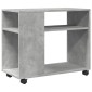 vidaXL Βοηθητικό Τραπέζι με Ρόδες Γκρι Σκυρ 70x35x60 εκ Επεξ. Ξύλο