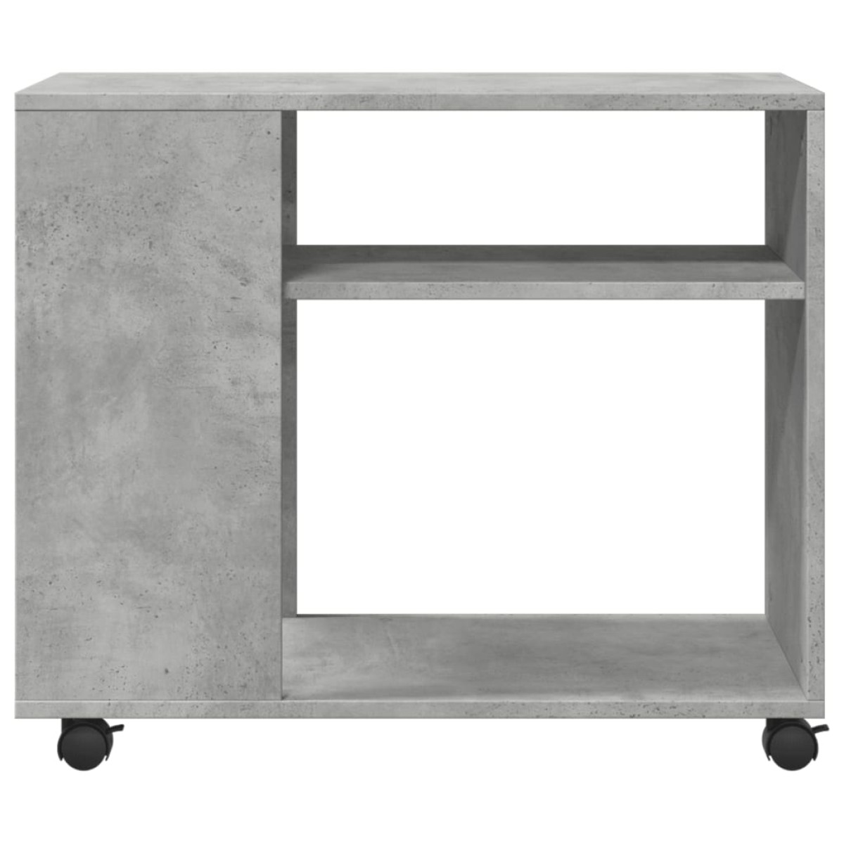 vidaXL Βοηθητικό Τραπέζι με Ρόδες Γκρι Σκυρ 70x35x60 εκ Επεξ. Ξύλο