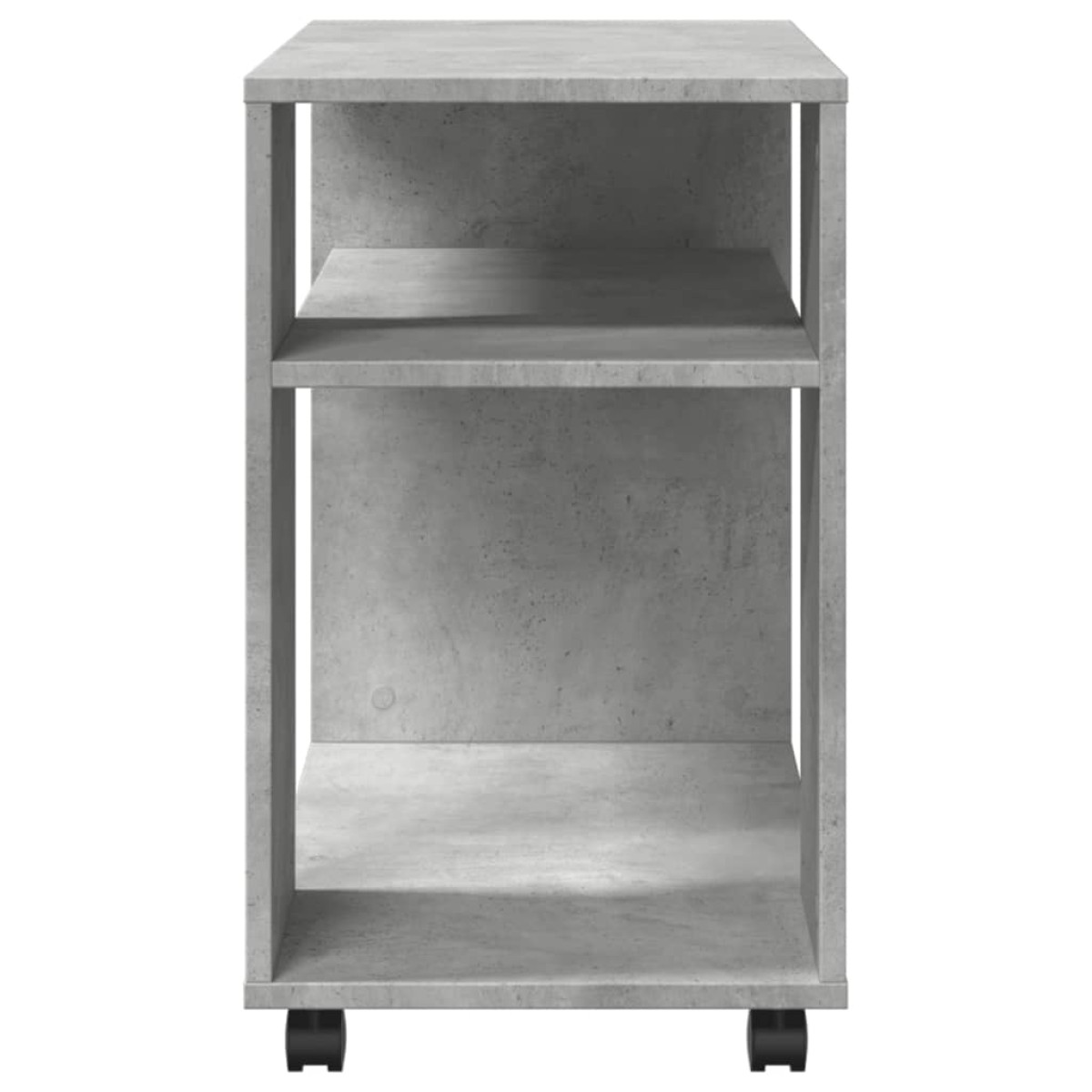vidaXL Βοηθητικό Τραπέζι με Ρόδες Γκρι Σκυρ 70x35x60 εκ Επεξ. Ξύλο