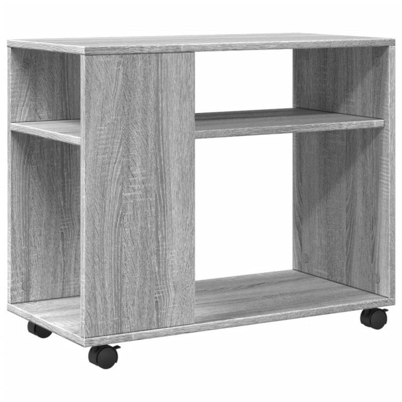 vidaXL Βοηθητικό Τραπέζι με Ρόδες Γκρι Sonoma 70x35x60 εκ Επεξ. Ξύλο