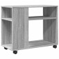 vidaXL Βοηθητικό Τραπέζι με Ρόδες Γκρι Sonoma 70x35x60 εκ Επεξ. Ξύλο