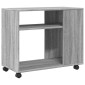 vidaXL Βοηθητικό Τραπέζι με Ρόδες Γκρι Sonoma 70x35x60 εκ Επεξ. Ξύλο