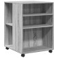 vidaXL Βοηθητικό Τραπέζι με Ρόδες Γκρι Sonoma 55x60x78 εκ Επεξ. Ξύλο