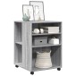 vidaXL Βοηθητικό Τραπέζι με Ρόδες Γκρι Sonoma 55x60x78 εκ Επεξ. Ξύλο