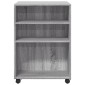 vidaXL Βοηθητικό Τραπέζι με Ρόδες Γκρι Sonoma 55x60x78 εκ Επεξ. Ξύλο