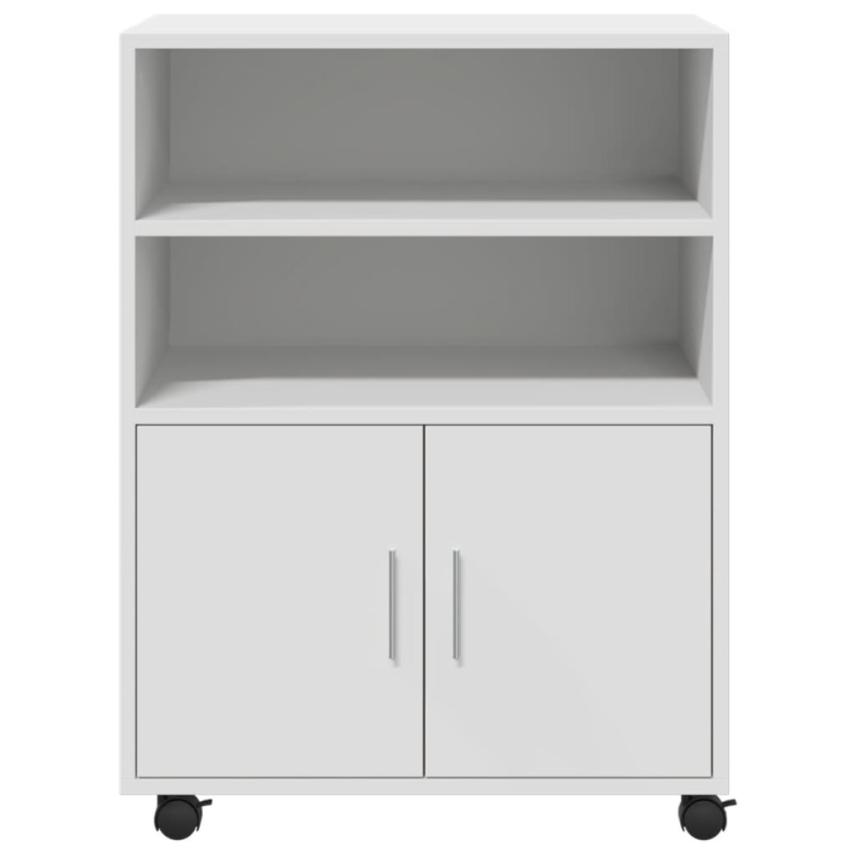 vidaXL Ντουλάπι Τροχήλατο Λευκό 60 x 48 x 81 εκ. από Επεξ. Ξύλο