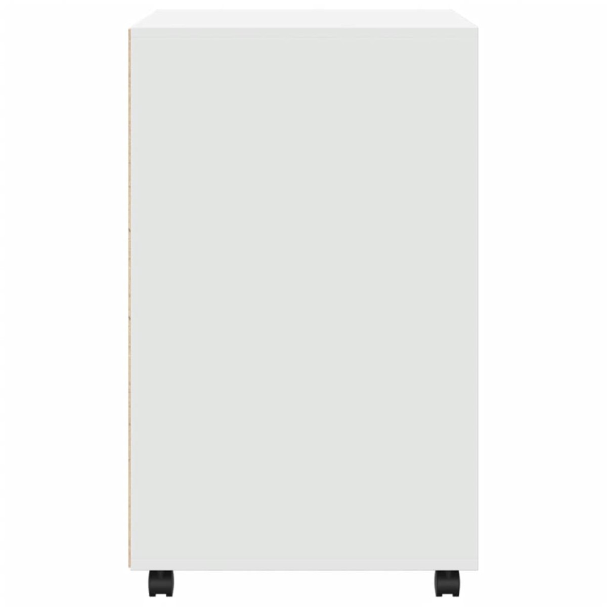 vidaXL Ντουλάπι Τροχήλατο Λευκό 60 x 48 x 81 εκ. από Επεξ. Ξύλο