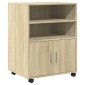 vidaXL Ντουλάπι Τροχήλατο Sonoma Δρυς 60x48x81 εκ. από Επεξ. Ξύλο