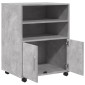 vidaXL Ντουλάπι Τροχήλατο Γκρι Σκυρ. 60x48x81 εκ. από Επεξ. Ξύλο