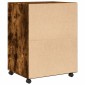 vidaXL Ντουλάπι Με Ροδάκια Καπνιστή Δρυς 60x48x81 εκ. Επεξ. Ξύλο