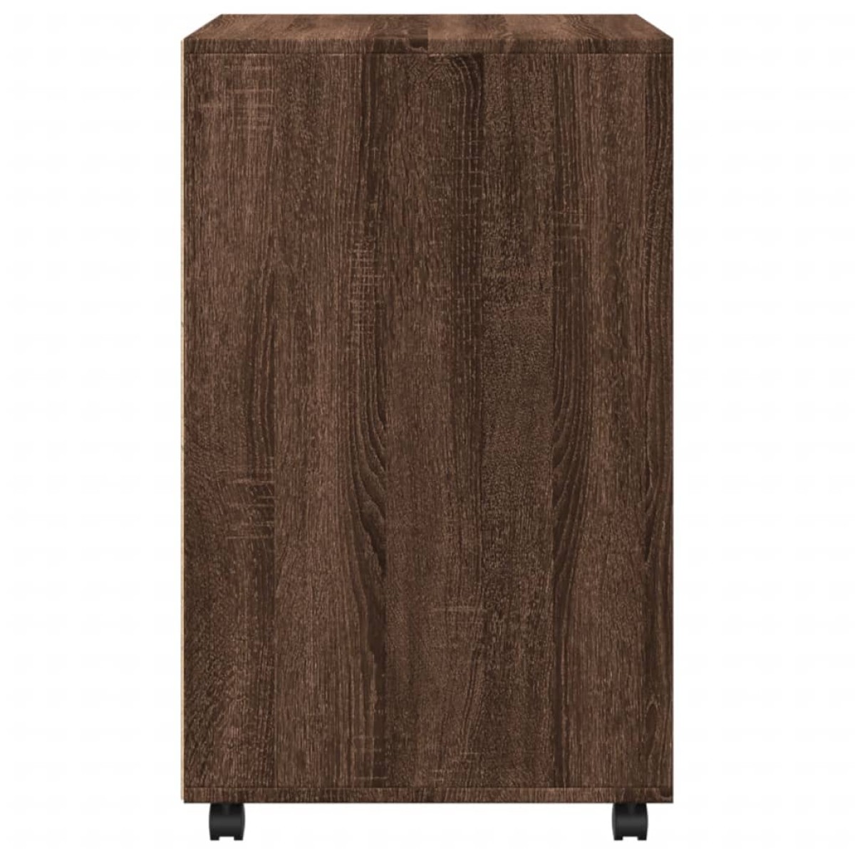 vidaXL Ντουλάπι Με Ροδάκια Καφέ Δρυς 60x48x81 εκ. Επεξεργασμένο Ξύλο