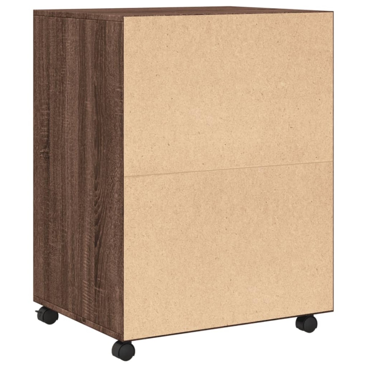vidaXL Ντουλάπι Με Ροδάκια Καφέ Δρυς 60x48x81 εκ. Επεξεργασμένο Ξύλο