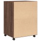 vidaXL Ντουλάπι Με Ροδάκια Καφέ Δρυς 60x48x81 εκ. Επεξεργασμένο Ξύλο