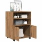 vidaXL Ντουλάπι Τροχήλατο Αρτισιανή Δρυς 60x48x81 εκ. από Επεξ. Ξύλο