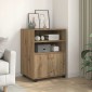 vidaXL Ντουλάπι Τροχήλατο Αρτισιανή Δρυς 60x48x81 εκ. από Επεξ. Ξύλο