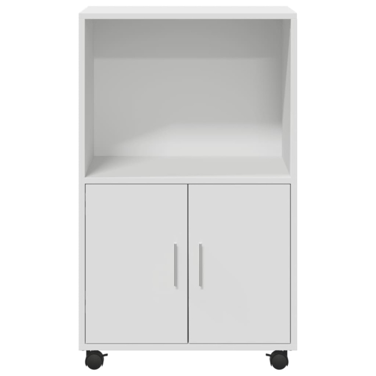 vidaXL Ντουλάπι Τροχήλατο Λευκό 55x40x91 εκ. από Επεξεργασμένο Ξύλο