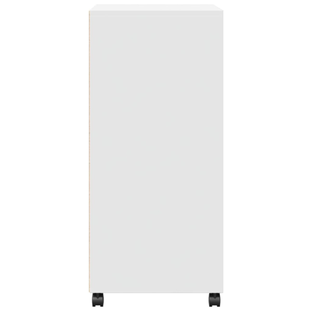 vidaXL Ντουλάπι Τροχήλατο Λευκό 55x40x91 εκ. από Επεξεργασμένο Ξύλο