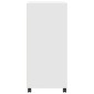 vidaXL Ντουλάπι Τροχήλατο Λευκό 55x40x91 εκ. από Επεξεργασμένο Ξύλο