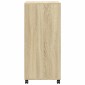 vidaXL Ντουλάπι Τροχήλατο Sonoma Δρυς 55x40x91 εκ. από Επεξ. Ξύλο