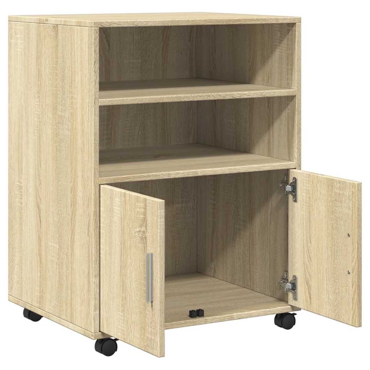 vidaXL Ντουλάπι Τροχήλατο Sonoma Δρυς 55x40x91 εκ. από Επεξ. Ξύλο